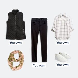 Black and white winter outfit